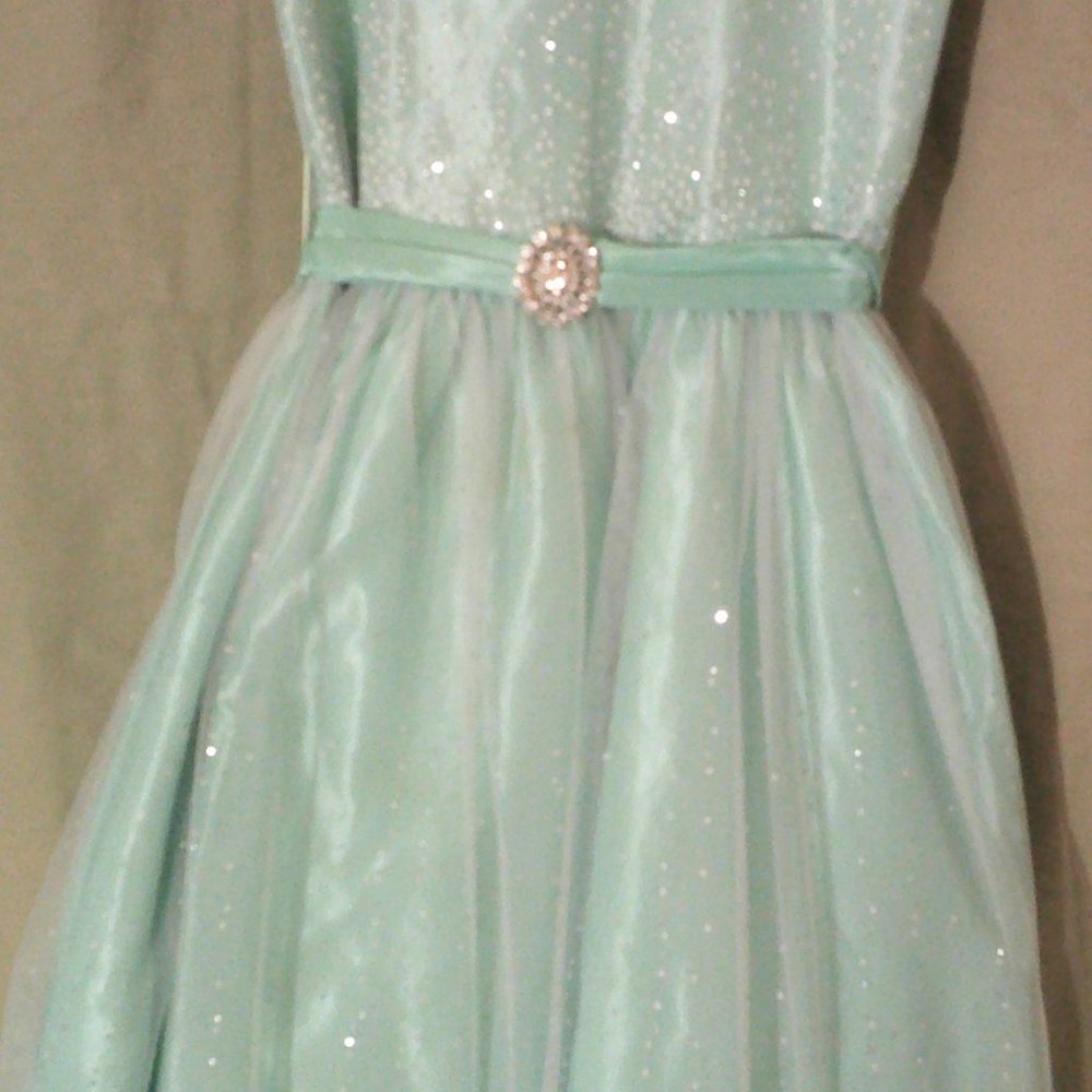 Elegant Glamour Teal/Green Dress